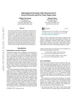 Information Extraction with Character-level Neural Networks and Free
  Noisy Supervision