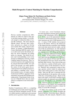 Multi-Perspective Context Matching for Machine Comprehension
