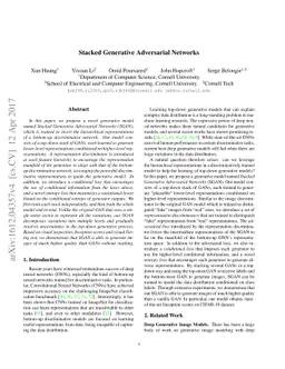 Stacked Generative Adversarial Networks