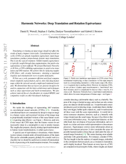 Harmonic Networks: Deep Translation and Rotation Equivariance