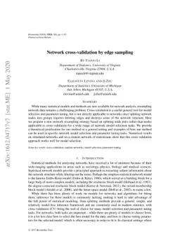Network cross-validation by edge sampling