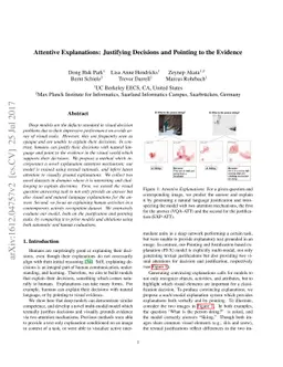 Attentive Explanations: Justifying Decisions and Pointing to the
  Evidence