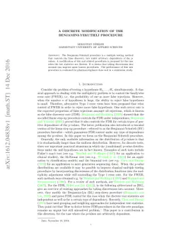 A discrete modification of the Benjamini-Yekutieli procedure