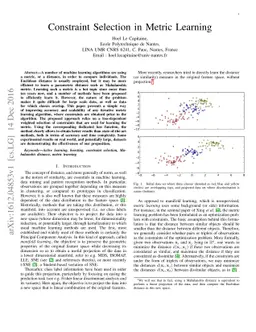 Constraint Selection in Metric Learning