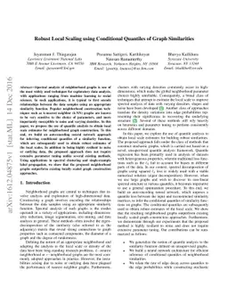 Robust Local Scaling using Conditional Quantiles of Graph Similarities