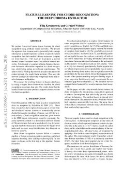 Feature Learning for Chord Recognition: The Deep Chroma Extractor