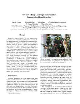 Towards a Deep Learning Framework for Unconstrained Face Detection