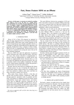 Fast, Dense Feature SDM on an iPhone