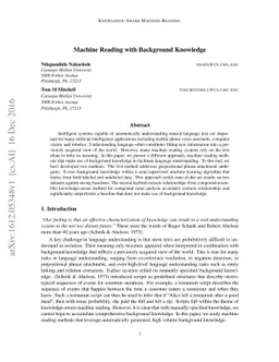 Machine Reading with Background Knowledge