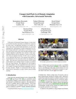 Unsupervised Pixel-Level Domain Adaptation with Generative Adversarial
  Networks