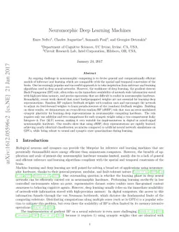 Neuromorphic Deep Learning Machines