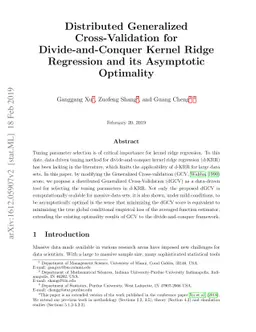 Distributed Generalized Cross-Validation for Divide-and-Conquer Kernel
  Ridge Regression and its Asymptotic Optimality