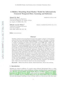 A Hidden Absorbing Semi-Markov Model for Informatively Censored Temporal
  Data: Learning and Inference
