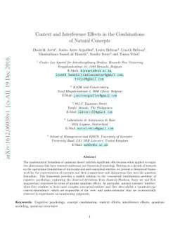 Context and Interference Effects in the Combinations of Natural Concepts