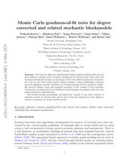 Monte Carlo goodness-of-fit tests for degree corrected and related
  stochastic blockmodels