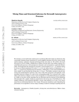 Mixing Times and Structural Inference for Bernoulli Autoregressive
  Processes