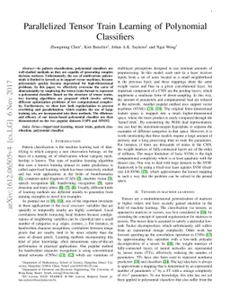 Parallelized Tensor Train Learning of Polynomial Classifiers