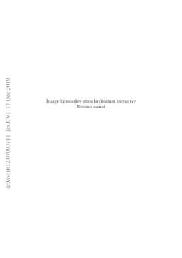 Image biomarker standardisation initiative