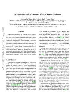 An Empirical Study of Language CNN for Image Captioning