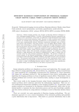 Efficient Bayesian computation by proximal Markov chain Monte Carlo:
  when Langevin meets Moreau