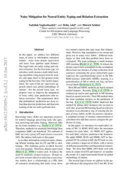Noise Mitigation for Neural Entity Typing and Relation Extraction