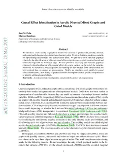 Causal Effect Identification in Acyclic Directed Mixed Graphs and Gated
  Models