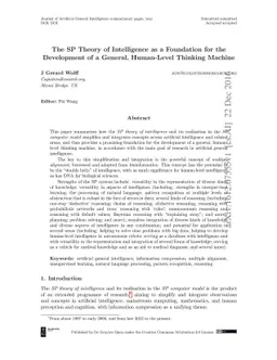 The SP Theory of Intelligence as a Foundation for the Development of a
  General, Human-Level Thinking Machine