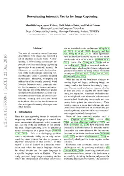 Re-evaluating Automatic Metrics for Image Captioning