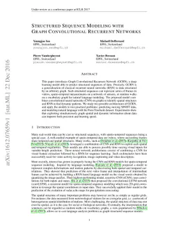 Structured Sequence Modeling with Graph Convolutional Recurrent Networks