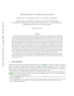 Statistical limits of spiked tensor models