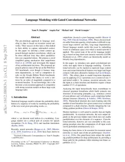 Language Modeling with Gated Convolutional Networks