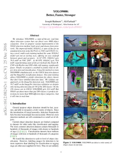 YOLO9000: Better, Faster, Stronger