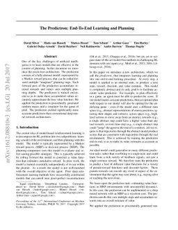 The Predictron: End-To-End Learning and Planning