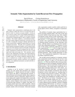 Semantic Video Segmentation by Gated Recurrent Flow Propagation