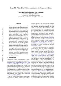 Here's My Point: Joint Pointer Architecture for Argument Mining