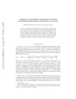 Uniform in bandwidth consistency for the transformation kernel estimator
  of copulas