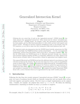 Generalized Intersection Kernel