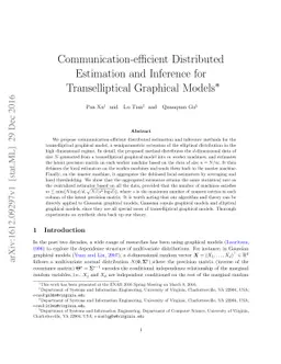Communication-efficient Distributed Estimation and Inference for
  Transelliptical Graphical Models
