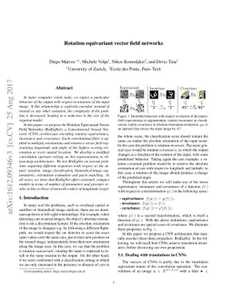 Rotation equivariant vector field networks