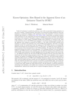 Excess Optimism: How Biased is the Apparent Error of an Estimator Tuned
  by SURE?