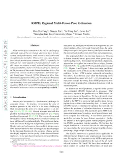 RMPE: Regional Multi-person Pose Estimation