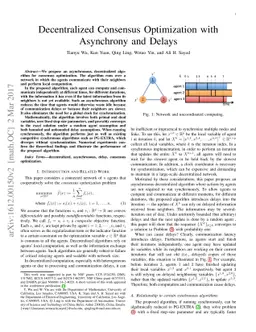 Decentralized Consensus Optimization with Asynchrony and Delays