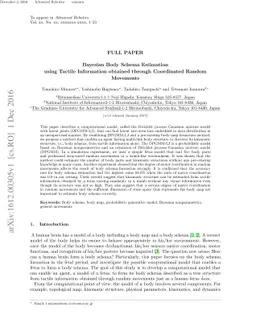 Bayesian Body Schema Estimation using Tactile Information obtained
  through Coordinated Random Movements