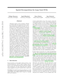 Spatial Decompositions for Large Scale SVMs