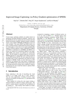 Improved Image Captioning via Policy Gradient optimization of SPIDEr