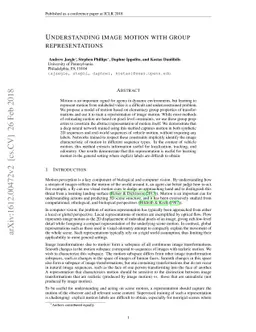 Understanding image motion with group representations