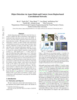 Object Detection via Aspect Ratio and Context Aware Region-based
  Convolutional Networks