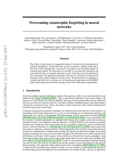 Overcoming catastrophic forgetting in neural networks