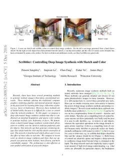 Scribbler: Controlling Deep Image Synthesis with Sketch and Color