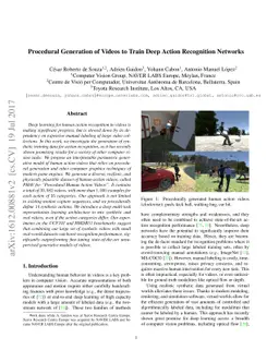 Procedural Generation of Videos to Train Deep Action Recognition
  Networks